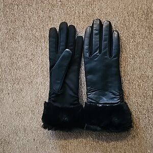 Ladies 3m thinsulate touchpoint black leather gloves